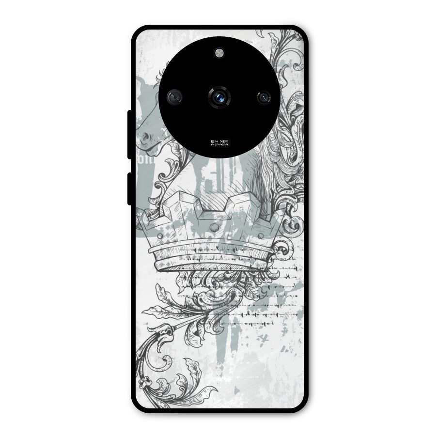 Designous Vintage Metal Back Case for Realme Narzo 60 5G