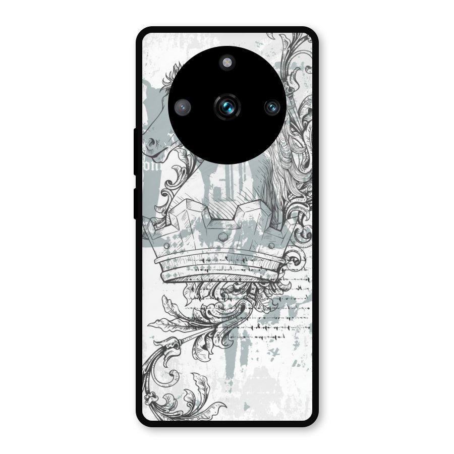 Designous Vintage Metal Back Case for Realme Narzo 60 Pro