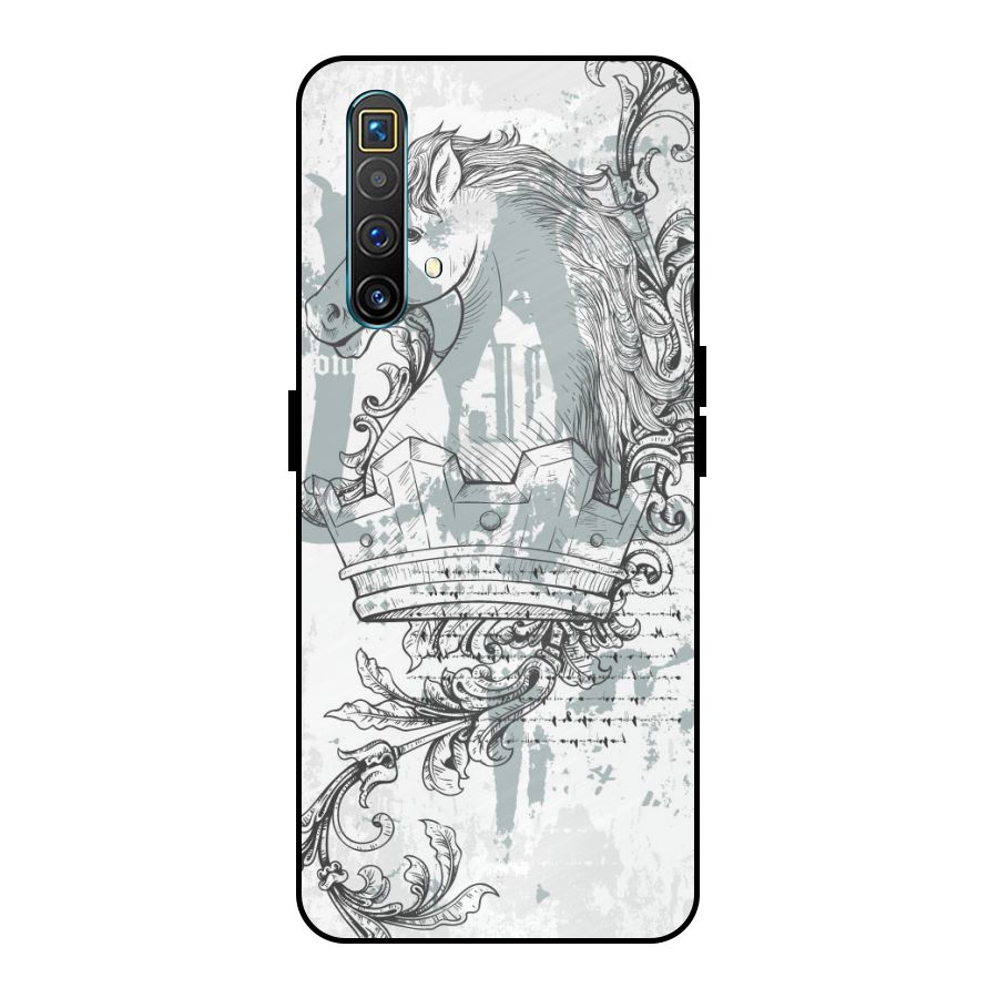 Designous Vintage Metal Back Case for Realme X3 SuperZoom
