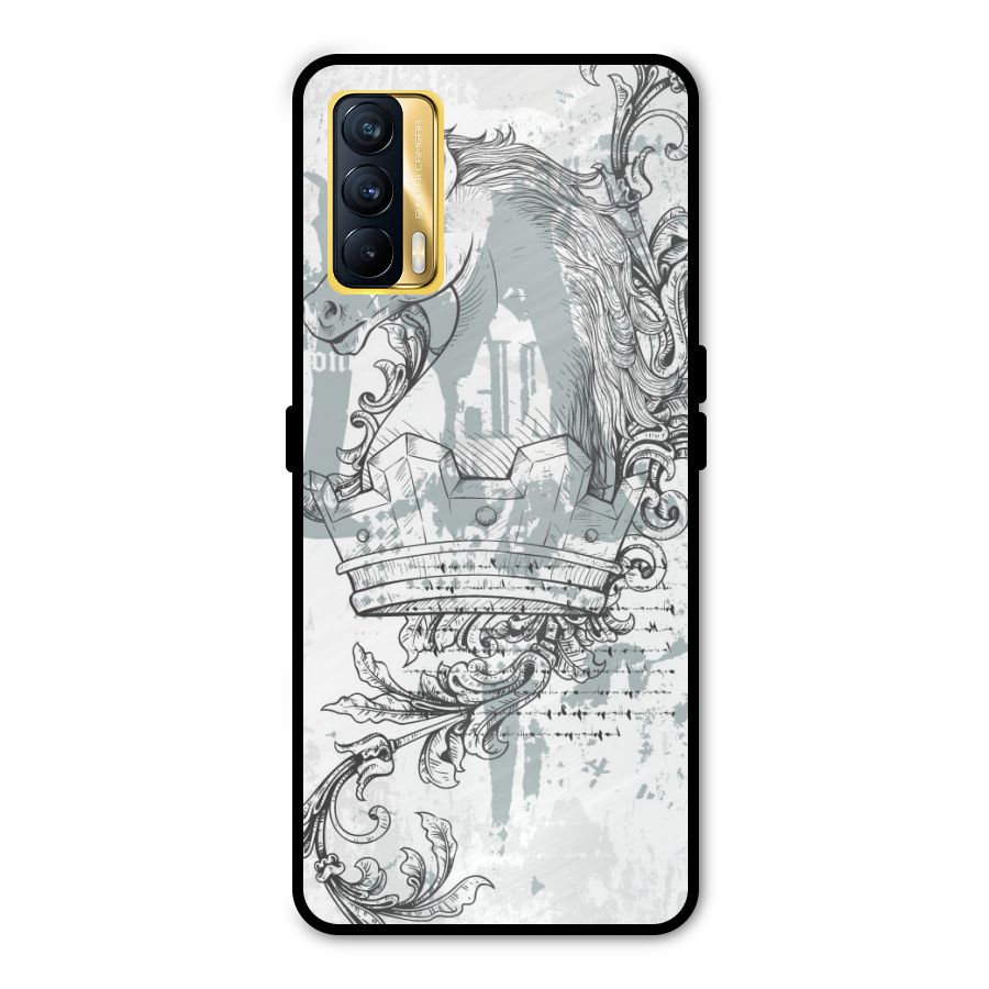Designous Vintage Metal Back Case for Realme X7