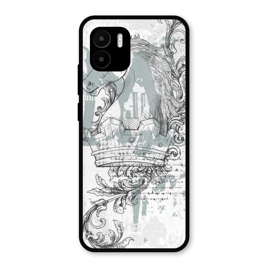 Designous Vintage Metal Back Case for Redmi A2