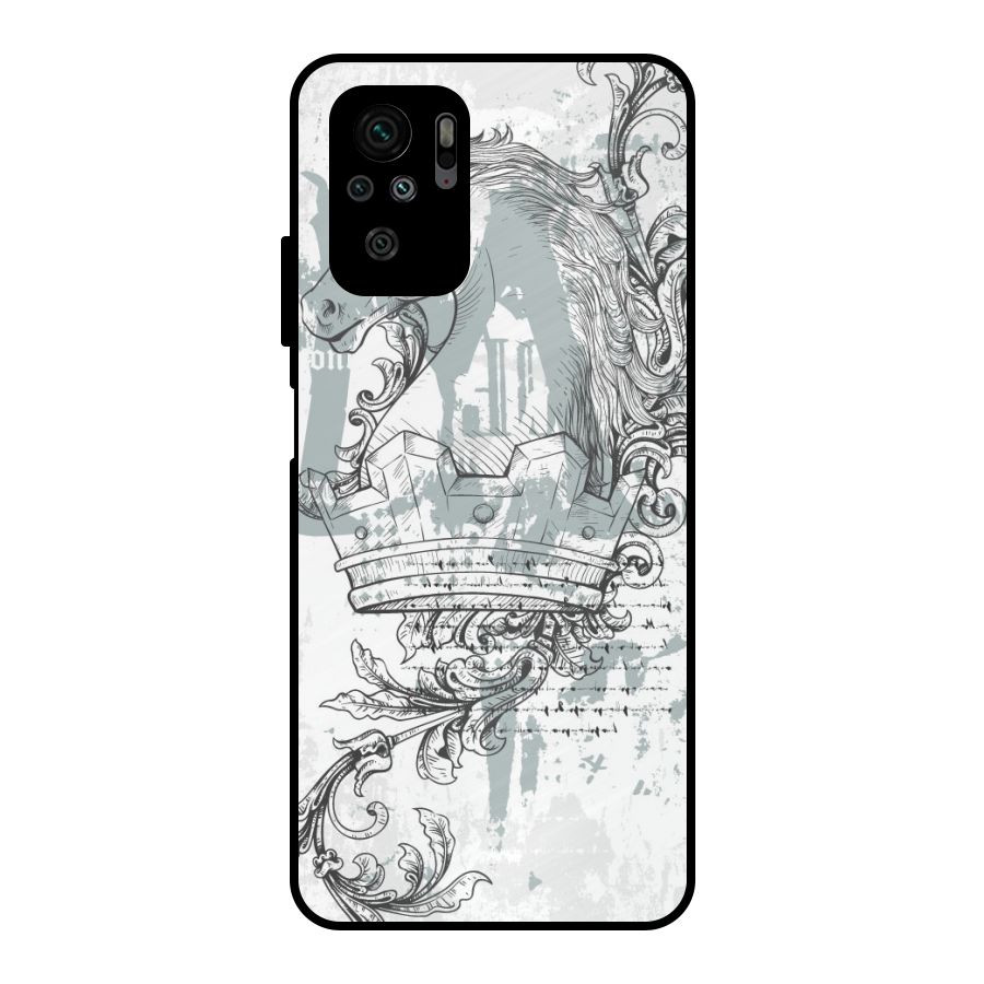 Designous Vintage Metal Back Case for Redmi Note 10S