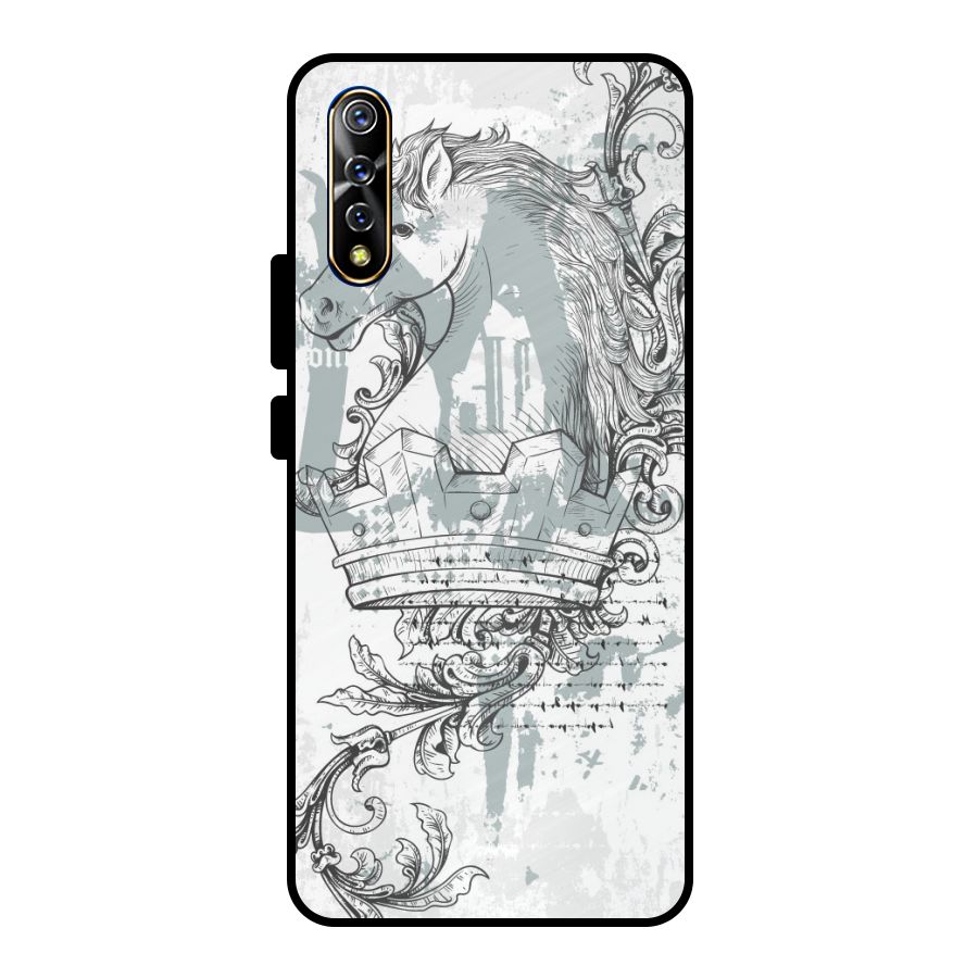 Designous Vintage Metal Back Case for Vivo S1