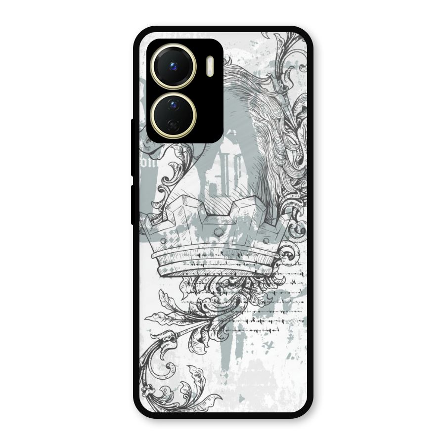 Designous Vintage Metal Back Case for Vivo T2x