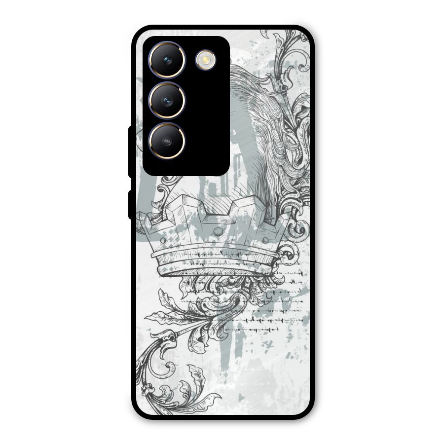 Designous Vintage Metal Back Case for Vivo T3 5G
