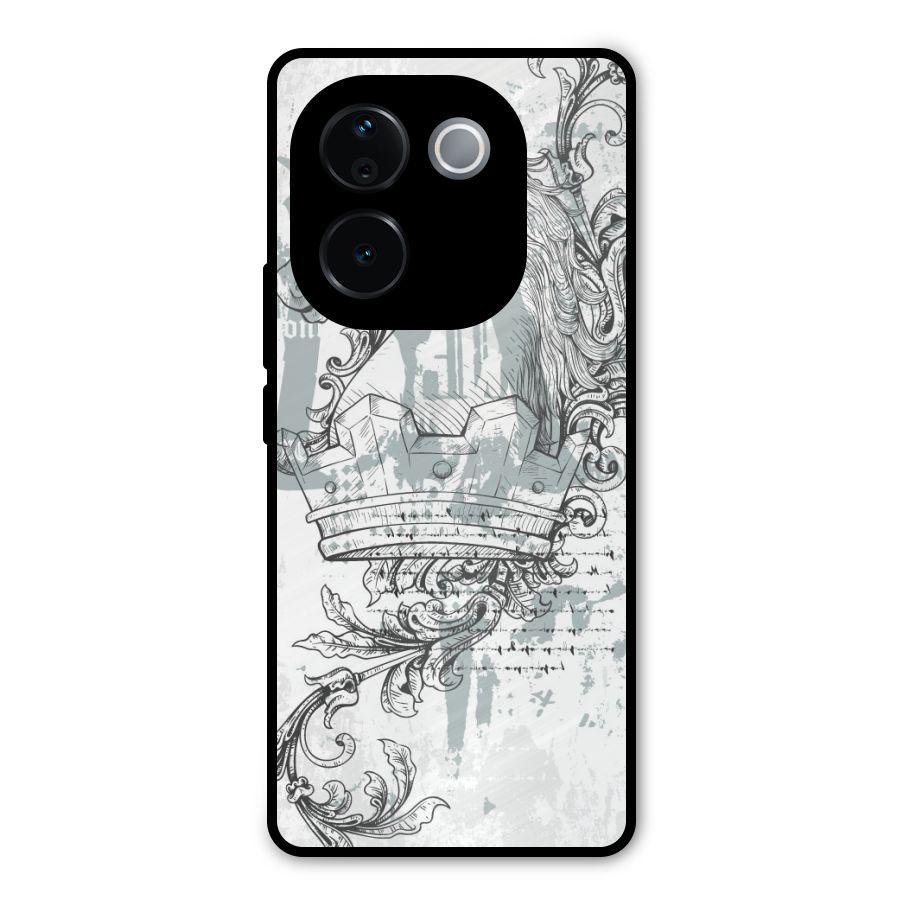 Designous Vintage Metal Back Case for Vivo T3 Pro