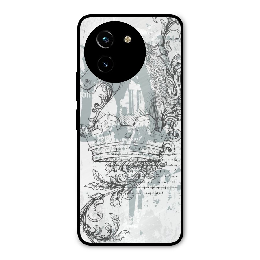 Designous Vintage Metal Back Case for Vivo T3x