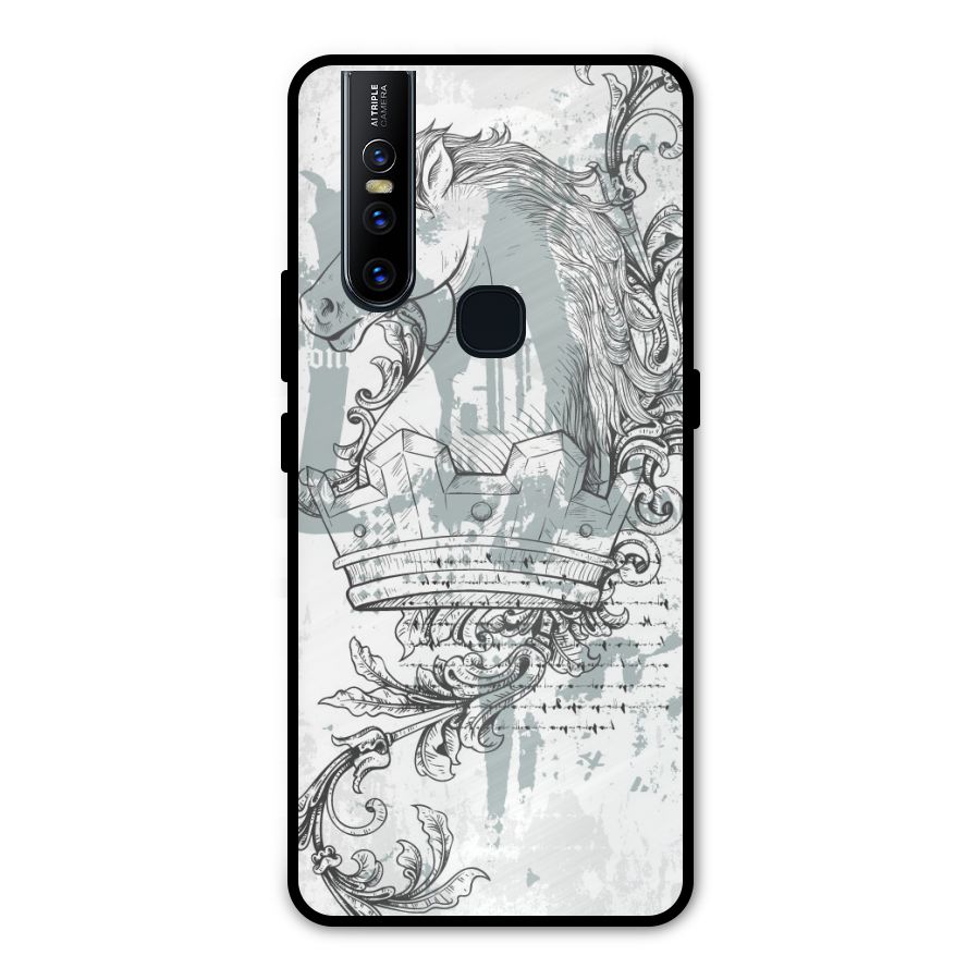 Designous Vintage Metal Back Case for Vivo V15