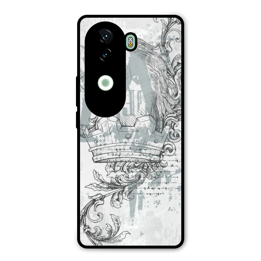 Designous Vintage Metal Back Case for Vivo V40e