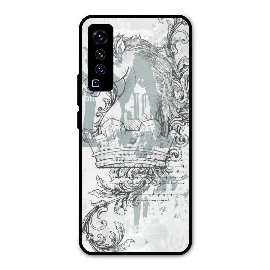 Designous Vintage Metal Back Case for Vivo X50