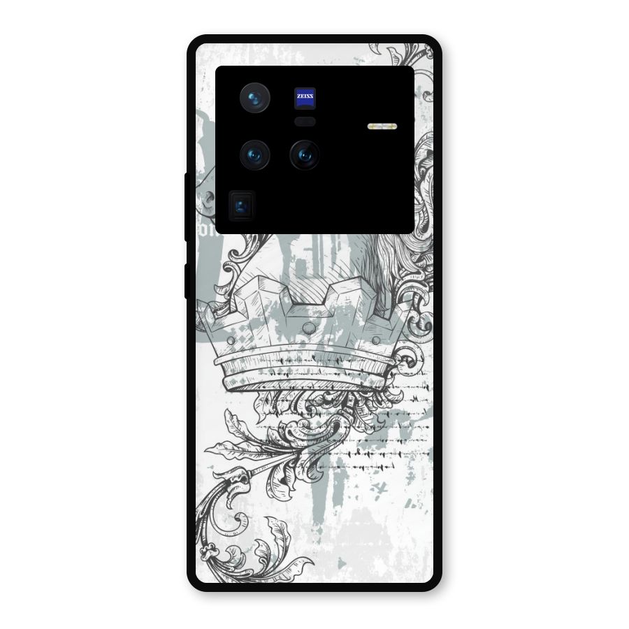 Designous Vintage Metal Back Case for Vivo X80 Pro