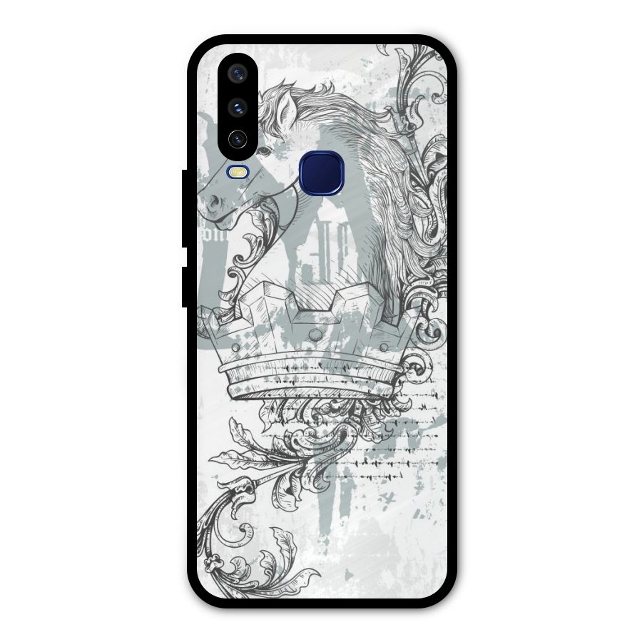 Designous Vintage Metal Back Case for Vivo Y12