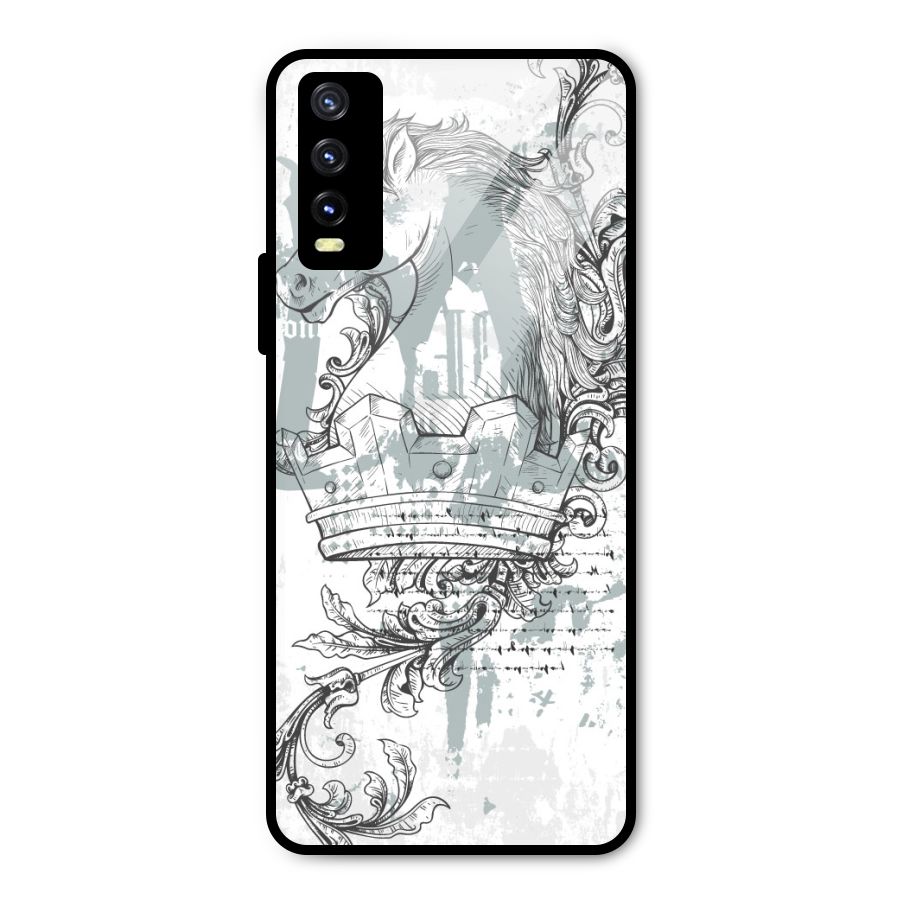 Designous Vintage Metal Back Case for Vivo Y20