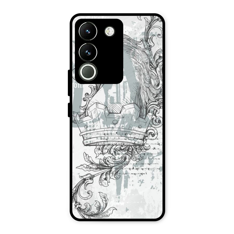 Designous Vintage Metal Back Case for Vivo Y200