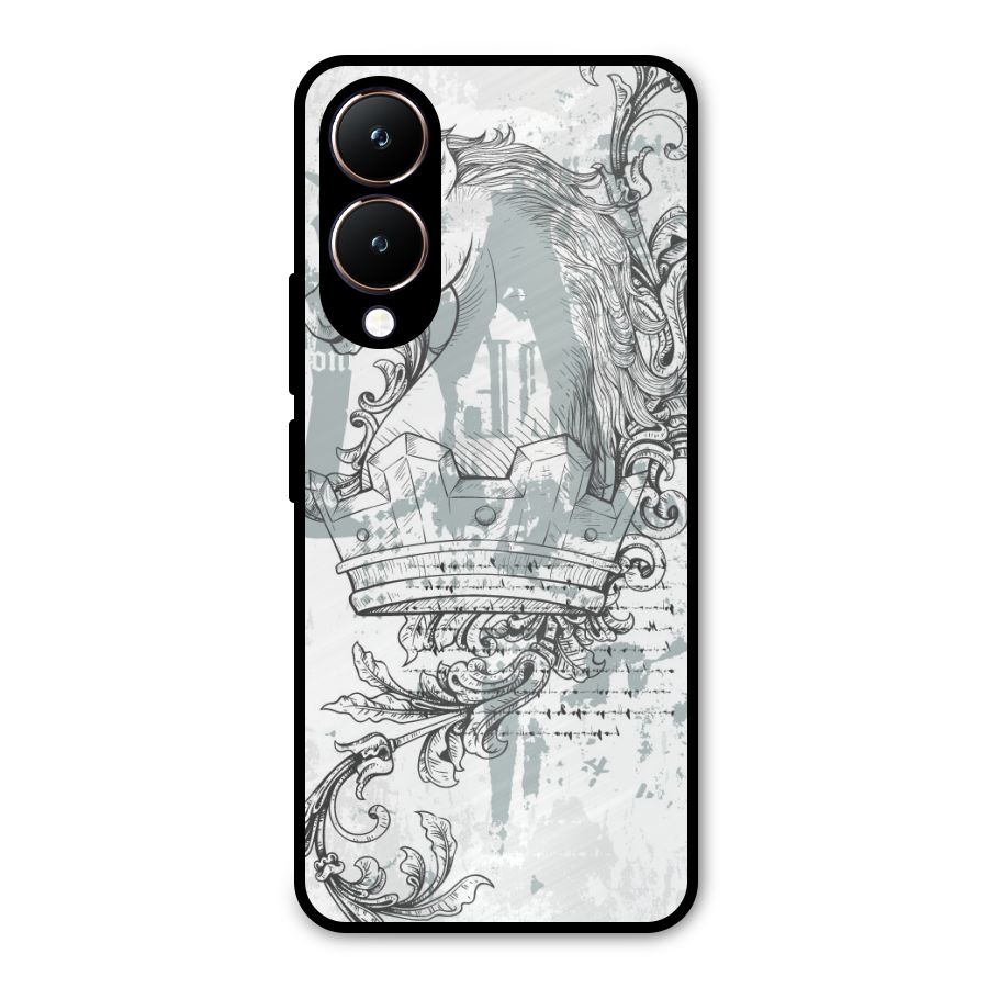 Designous Vintage Metal Back Case for Vivo Y28