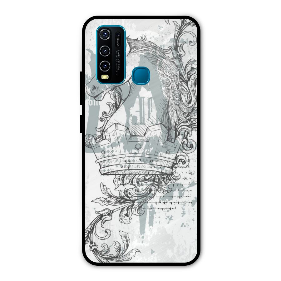 Designous Vintage Metal Back Case for Vivo Y50