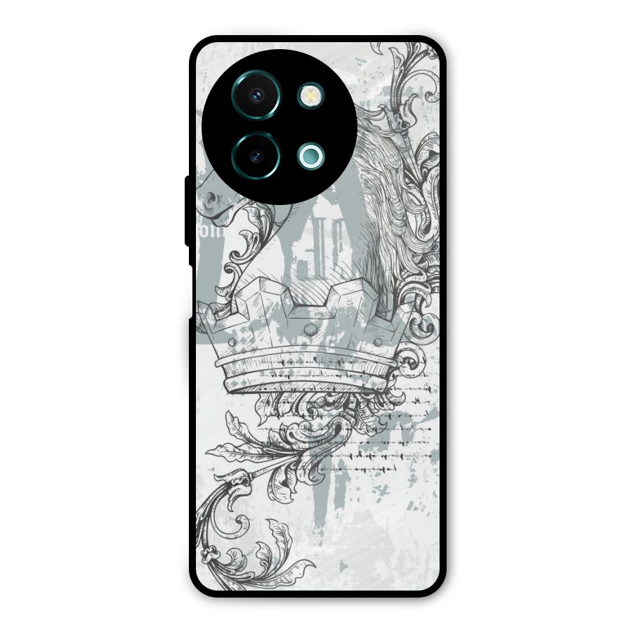Designous Vintage Metal Back Case for Vivo Y58