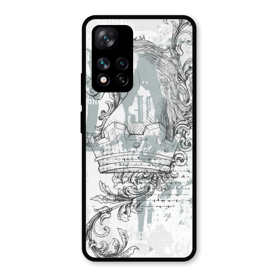 Designous Vintage Metal Back Case for Xiaomi 11i Hypercharge 5G