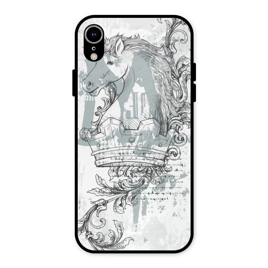 Designous Vintage Metal Back Case for iPhone XR