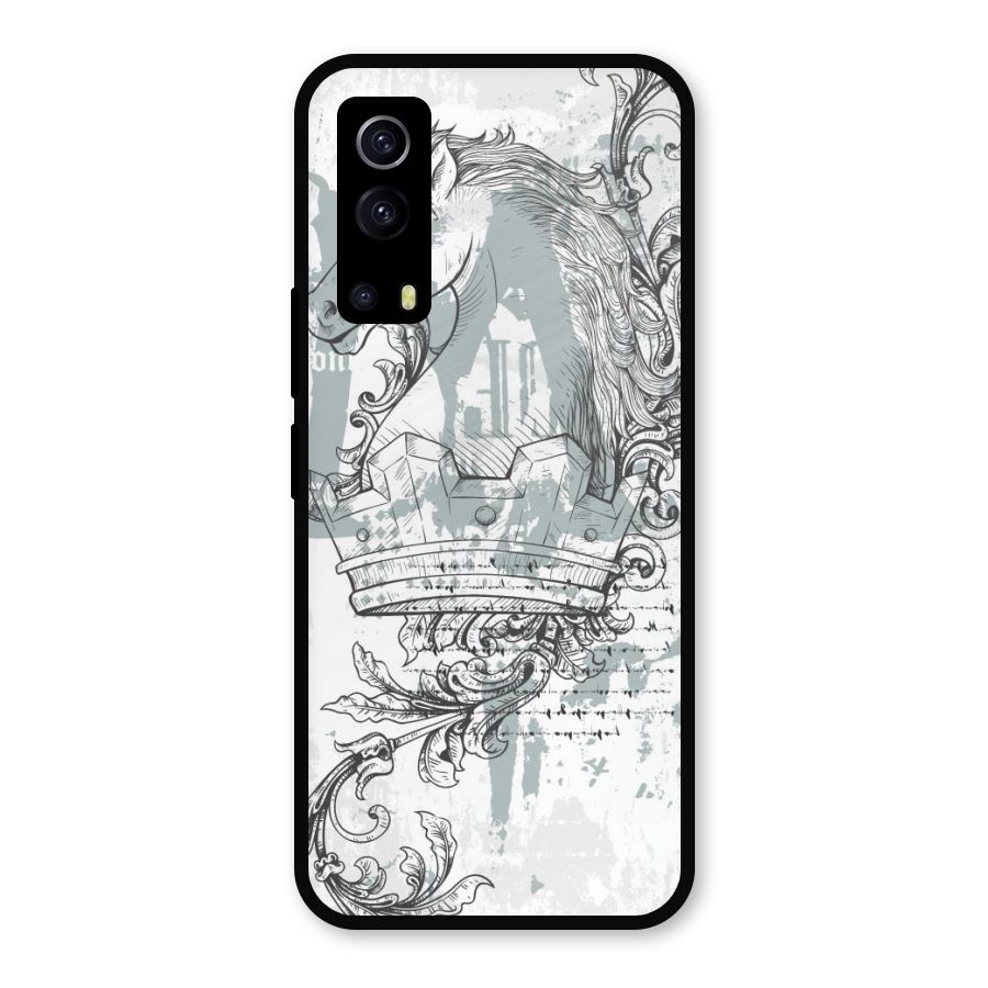 Designous Vintage Metal Back Case for iQOO Z3
