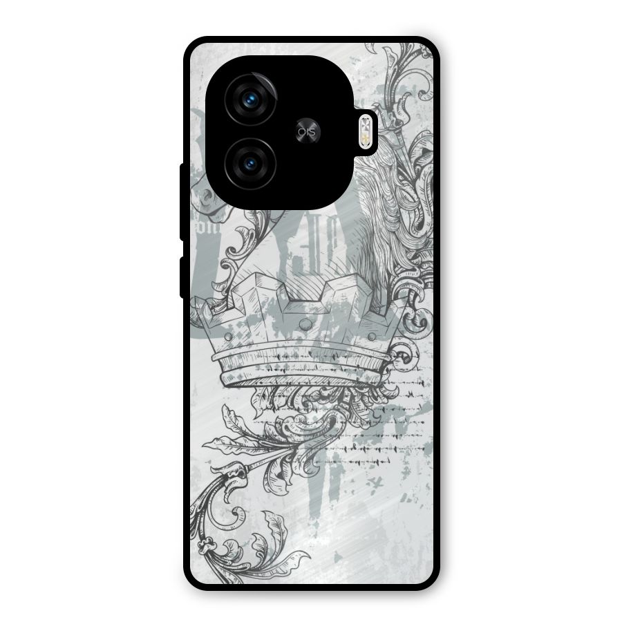 Designous Vintage Metal Back Case for iQOO Z9 Turbo