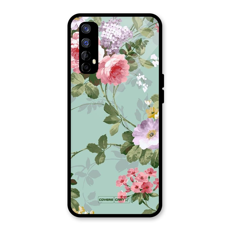 Desinger Floral Glass Back Case for Realme Narzo 20 Pro