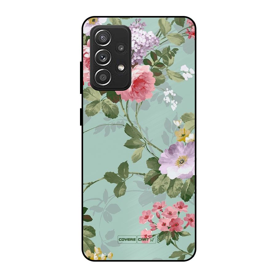 Desinger Floral Metal Back Case for Galaxy A52s 5G