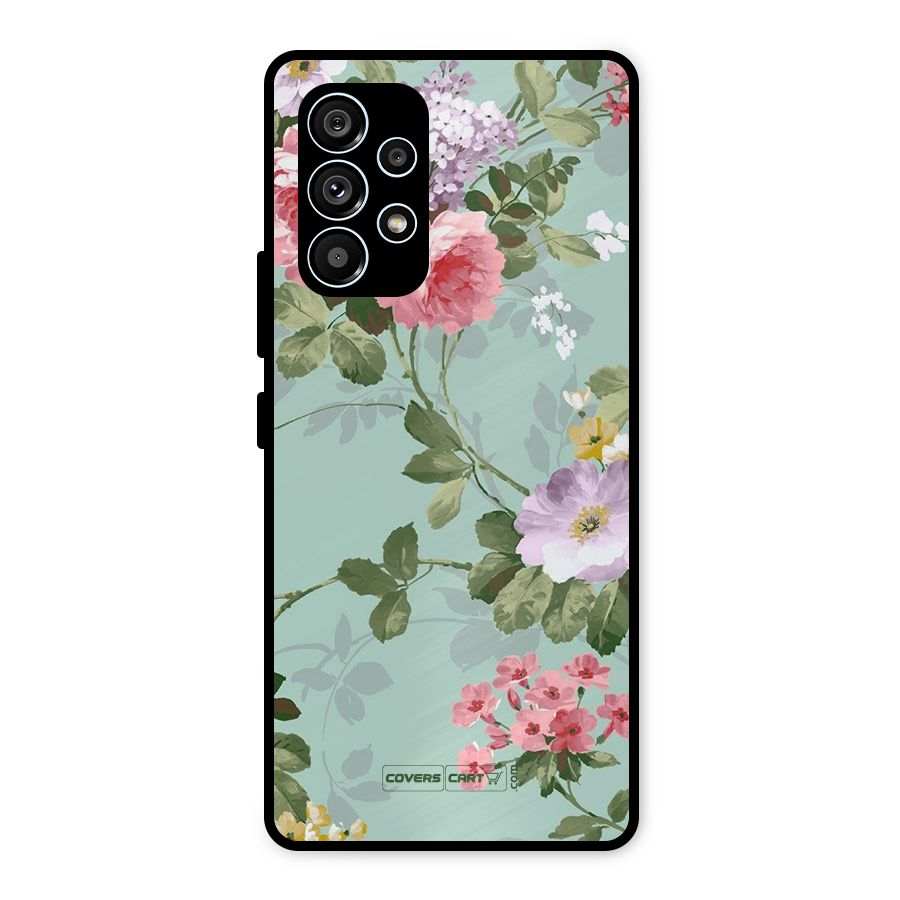 Desinger Floral Metal Back Case for Galaxy A53 5G