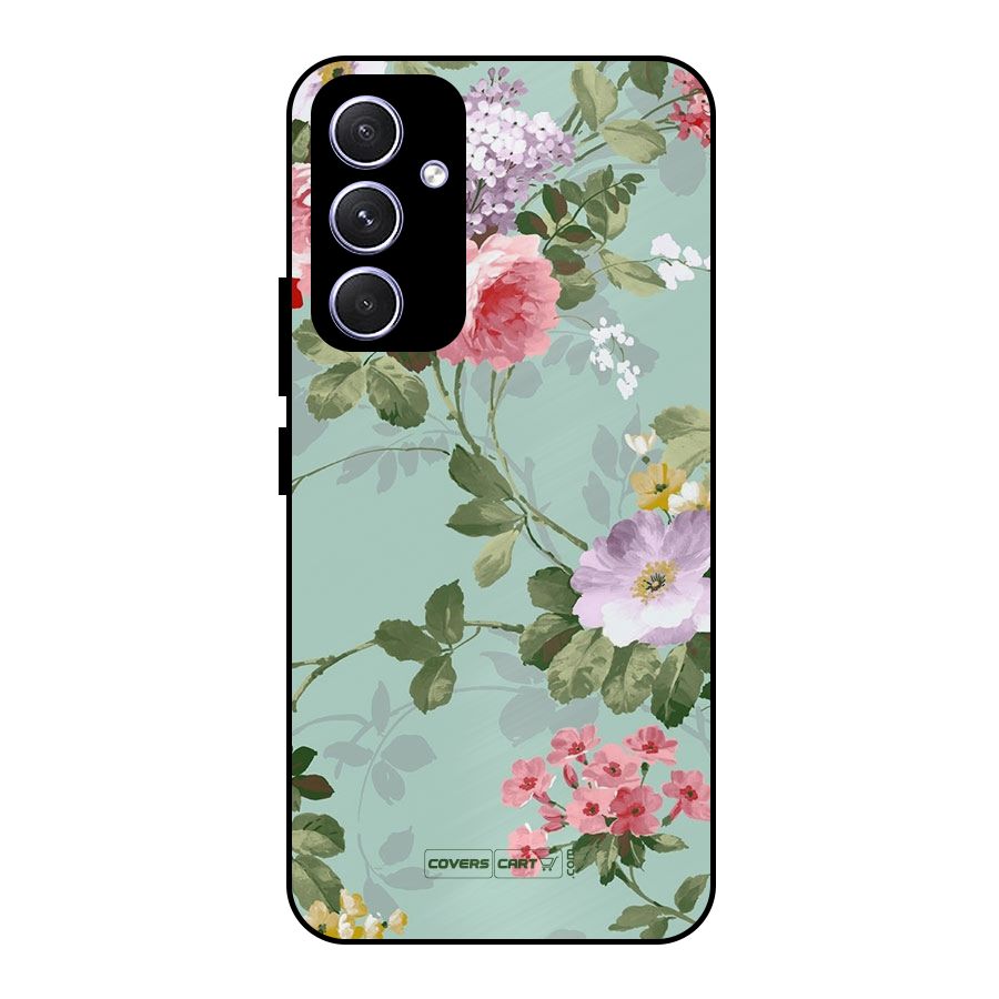 Desinger Floral Metal Back Case for Galaxy A54
