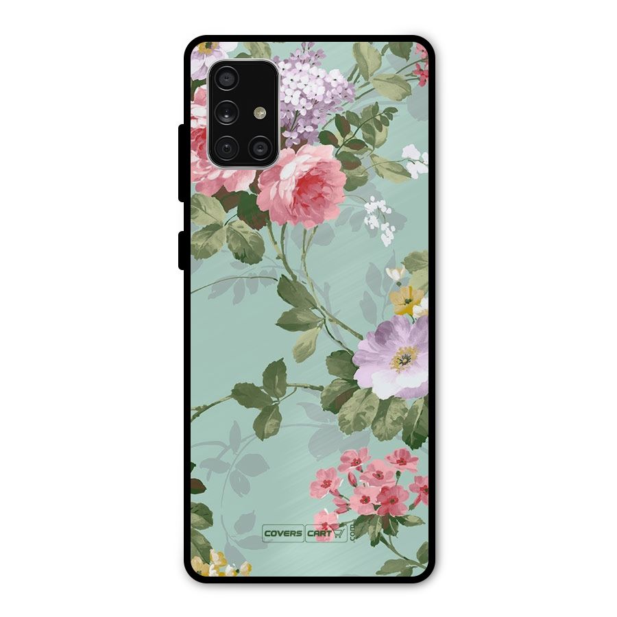 Desinger Floral Metal Back Case for Galaxy A71