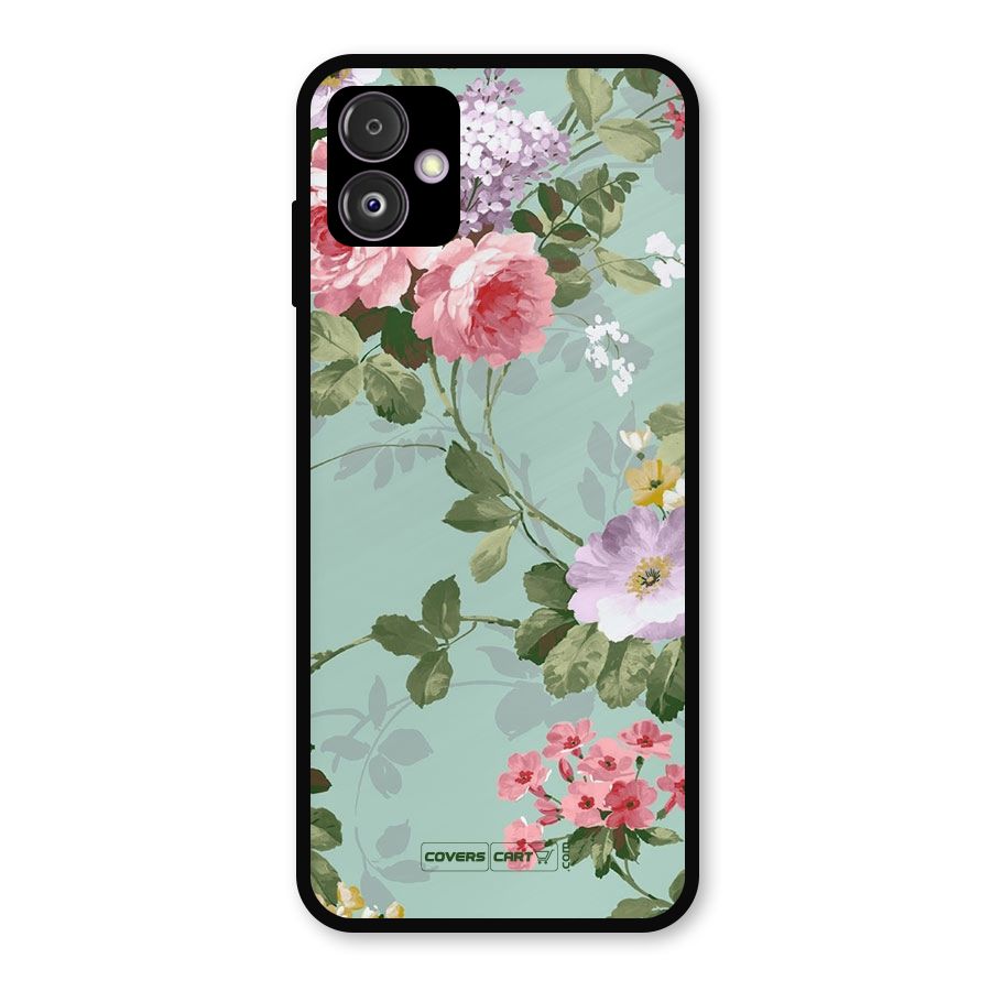 Desinger Floral Metal Back Case for Galaxy F14