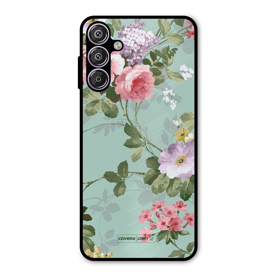 Desinger Floral Metal Back Case for Galaxy M15