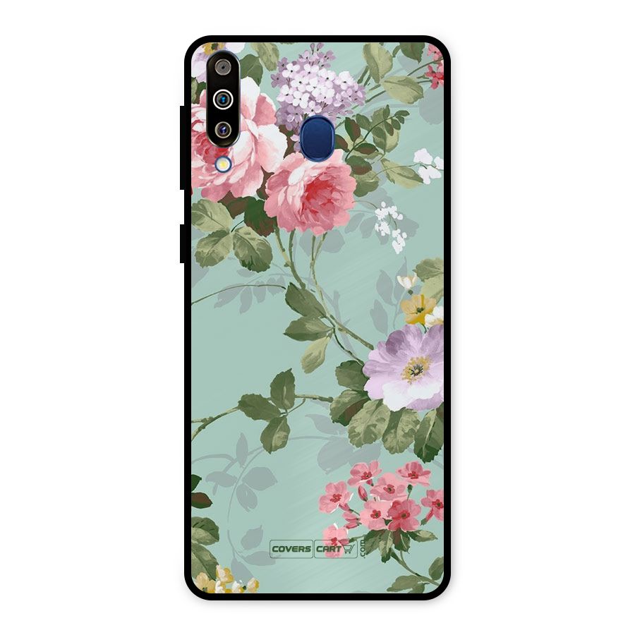 Desinger Floral Metal Back Case for Galaxy M30