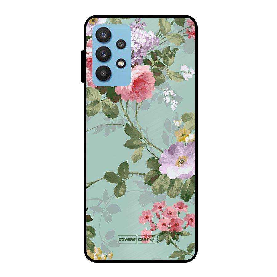 Desinger Floral Metal Back Case for Galaxy M32 5G
