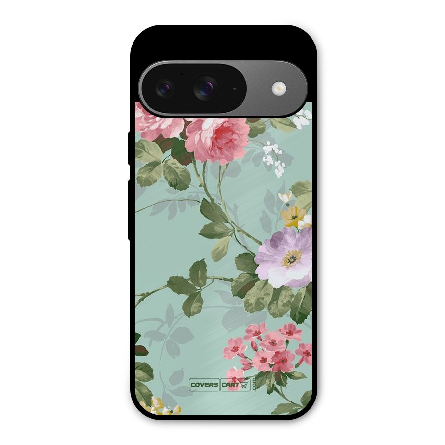 Desinger Floral Metal Back Case for Google Pixel 9