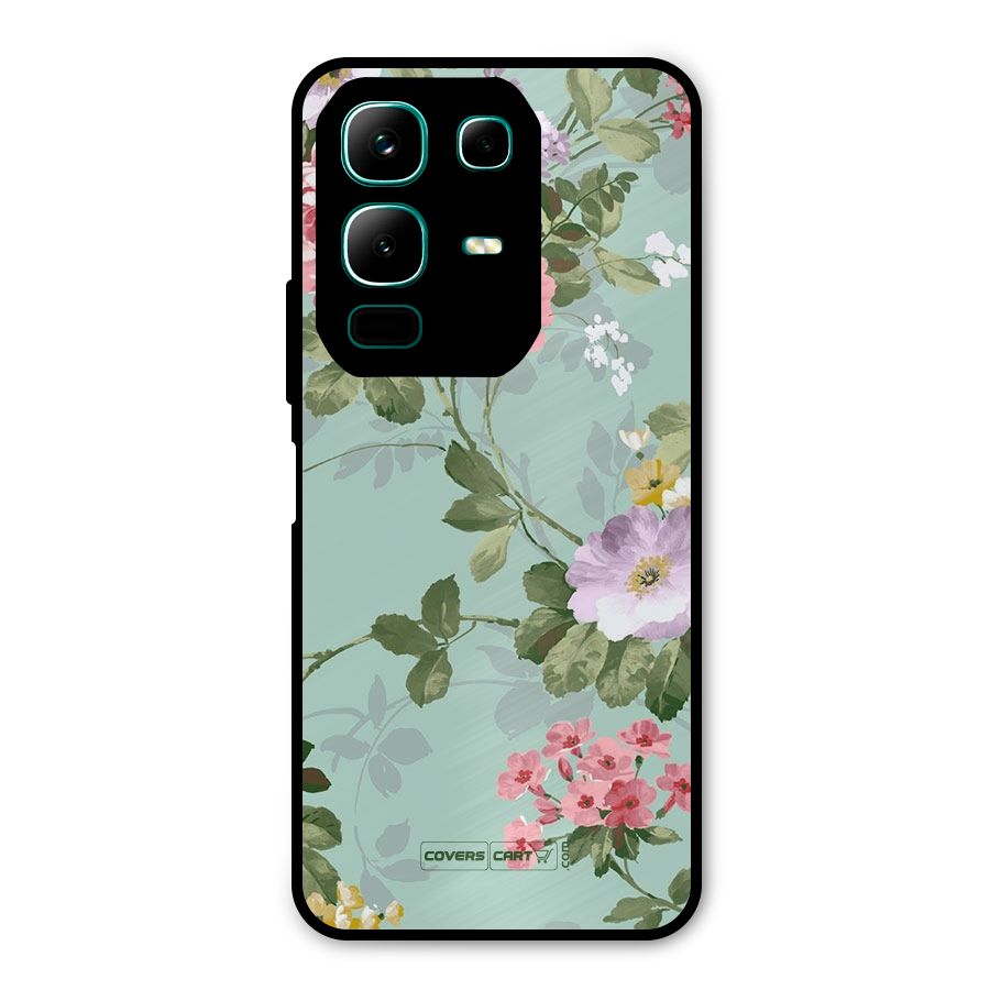 Desinger Floral Metal Back Case for Infinix Note 50x