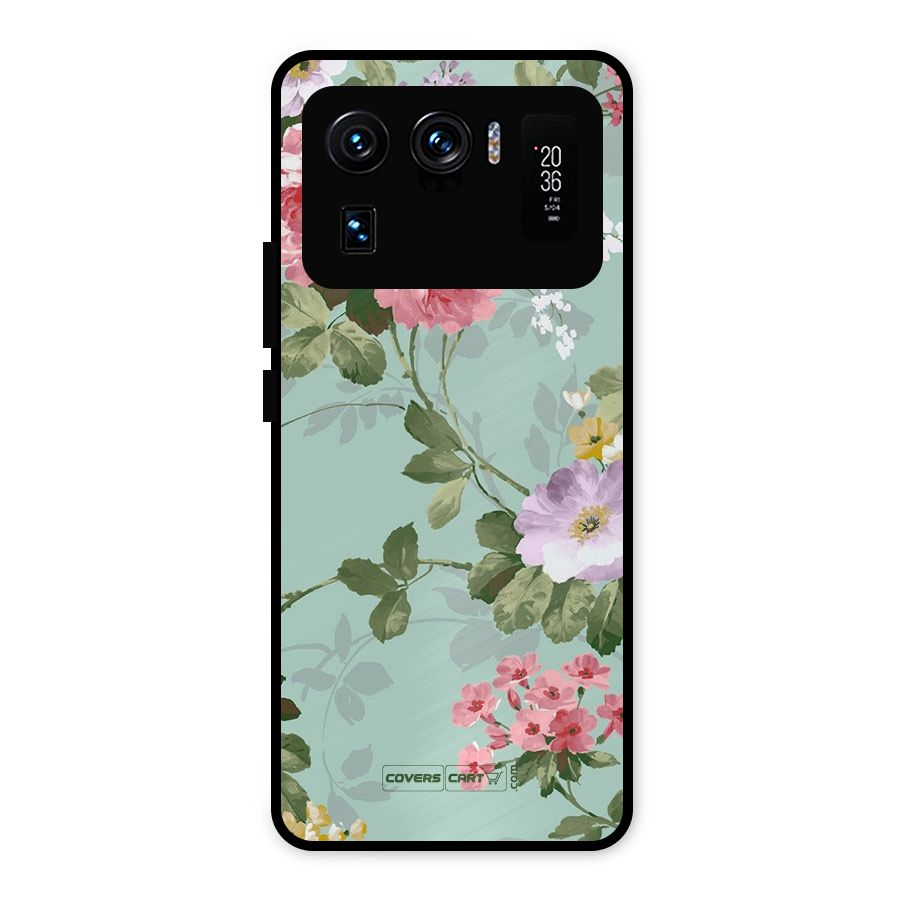 Desinger Floral Metal Back Case for Mi 11 Ultra
