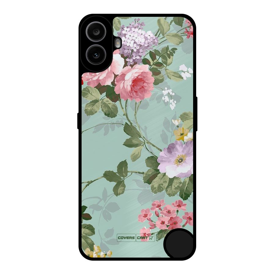 Desinger Floral Metal Back Case for Nothing CMF Phone 1
