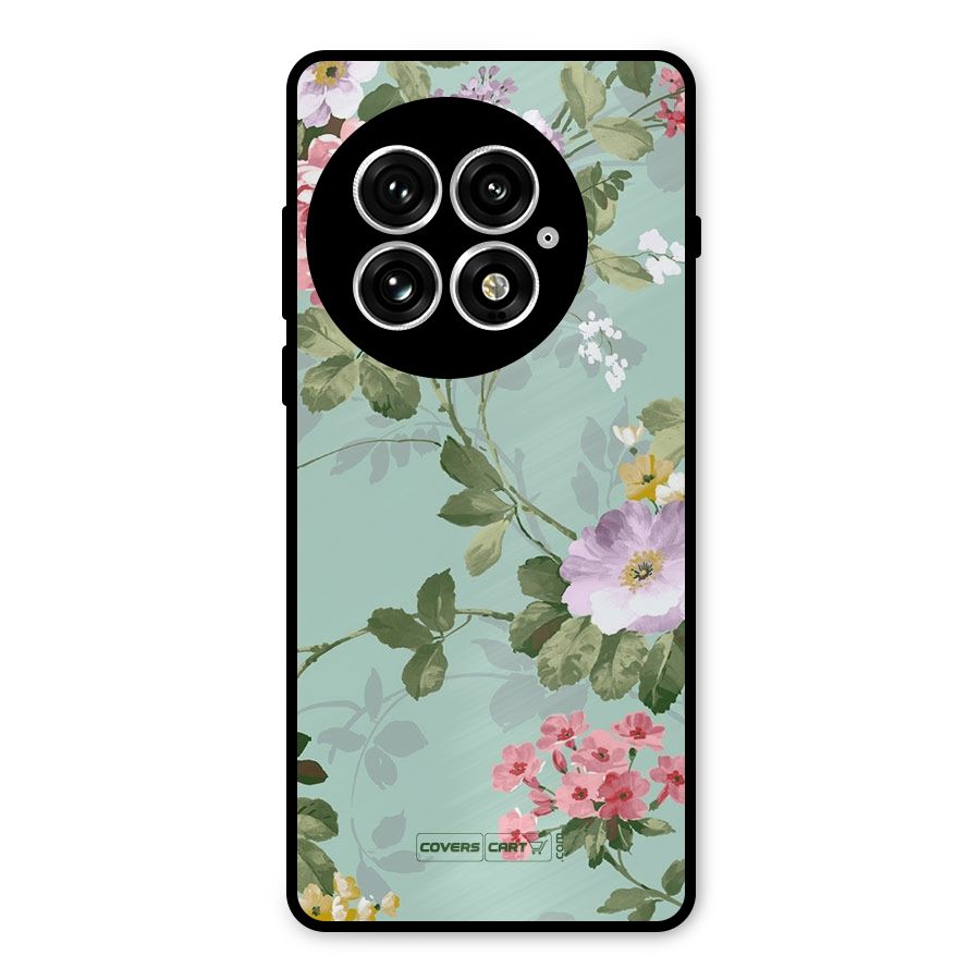 Desinger Floral Metal Back Case for OnePlus 13