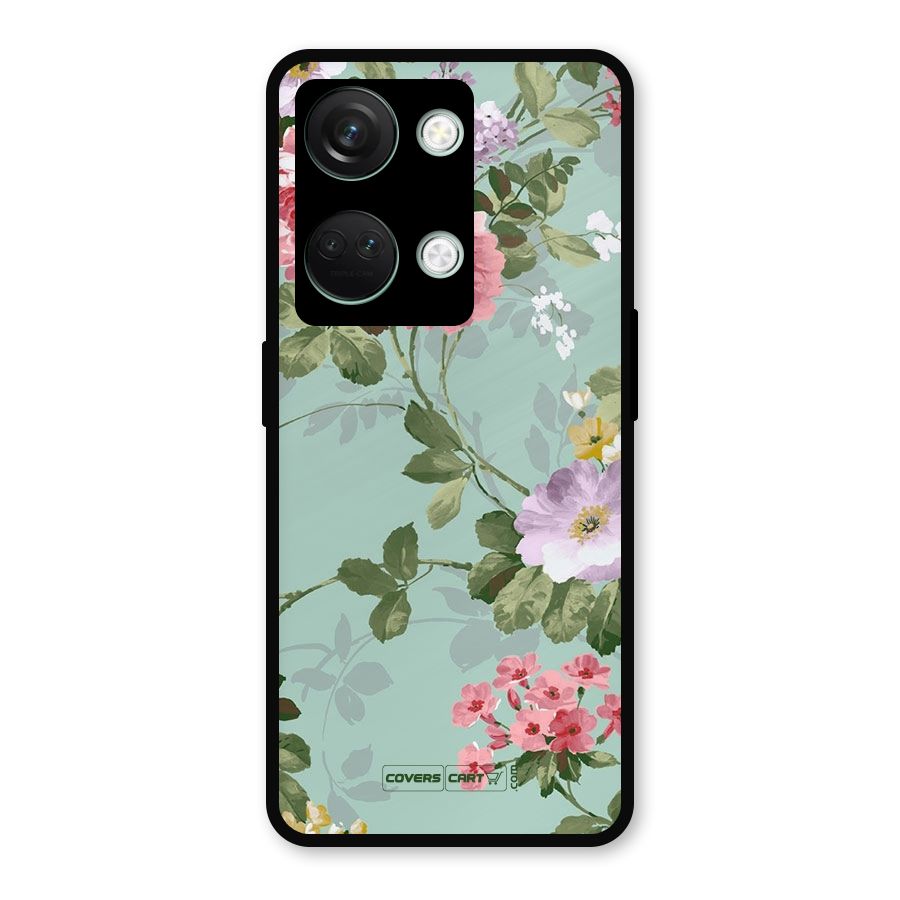 Desinger Floral Metal Back Case for OnePlus Nord 3