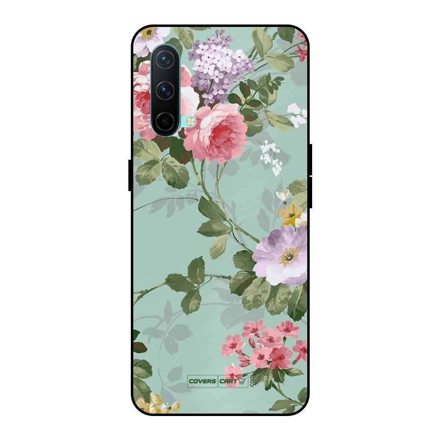 Desinger Floral Metal Back Case for OnePlus Nord CE 5G