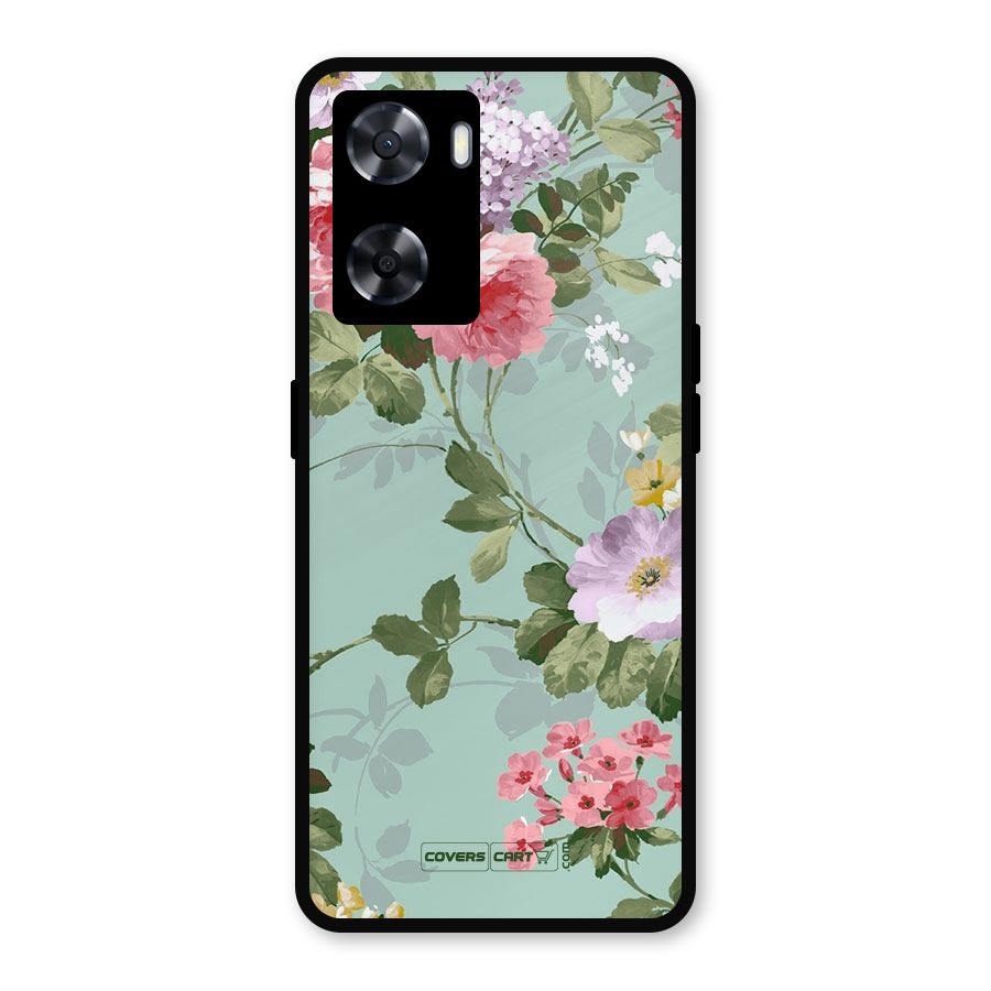 Desinger Floral Metal Back Case for OnePlus Nord N20 SE