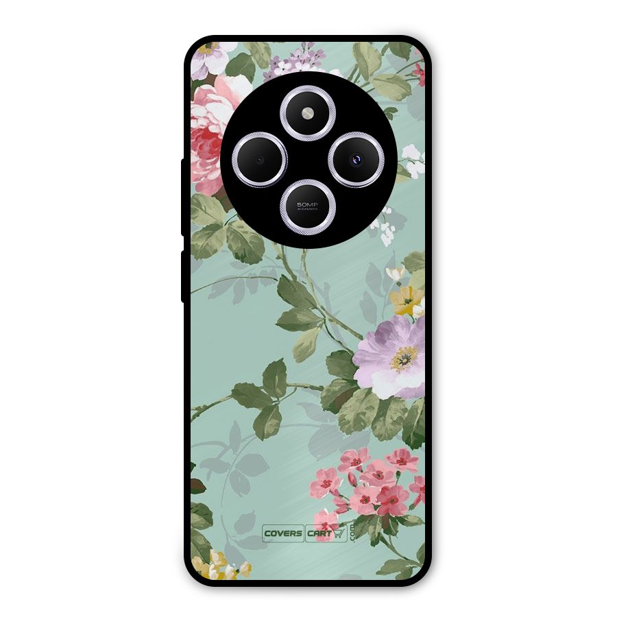 Desinger Floral Metal Back Case for Poco M7