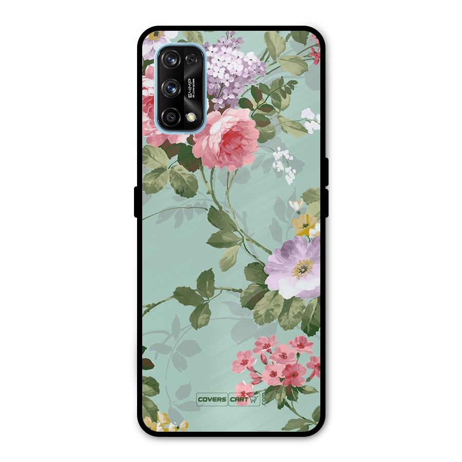 Desinger Floral Metal Back Case for Realme 7 Pro
