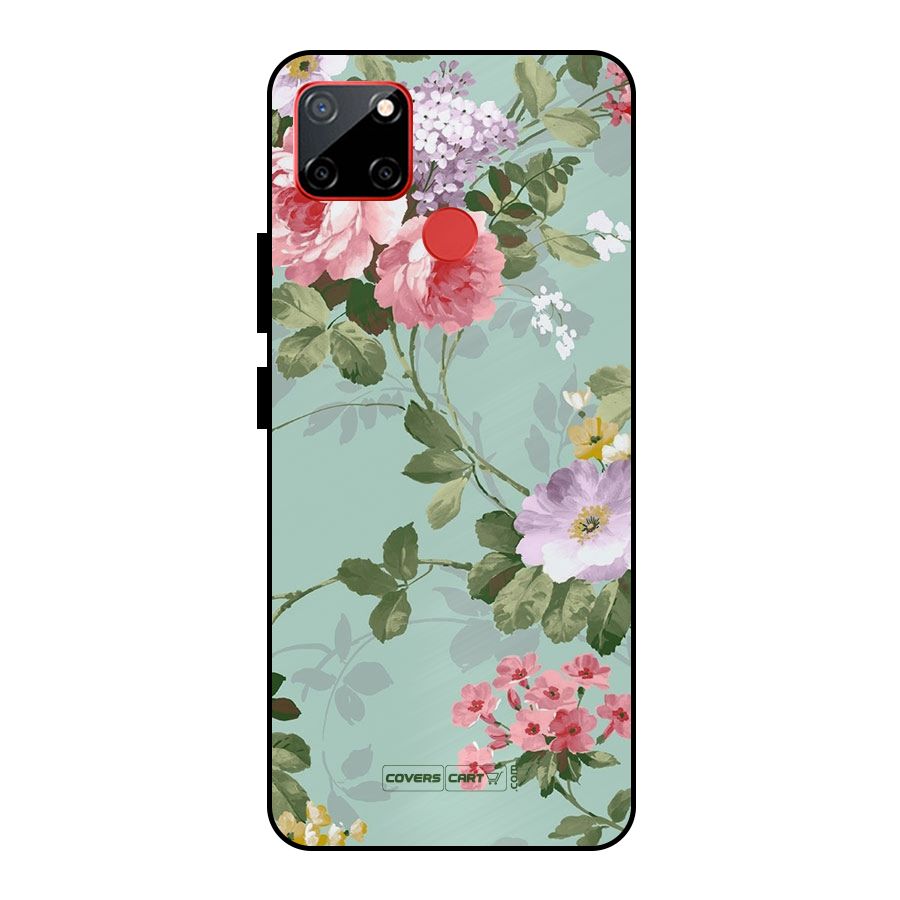 Desinger Floral Metal Back Case for Realme C12