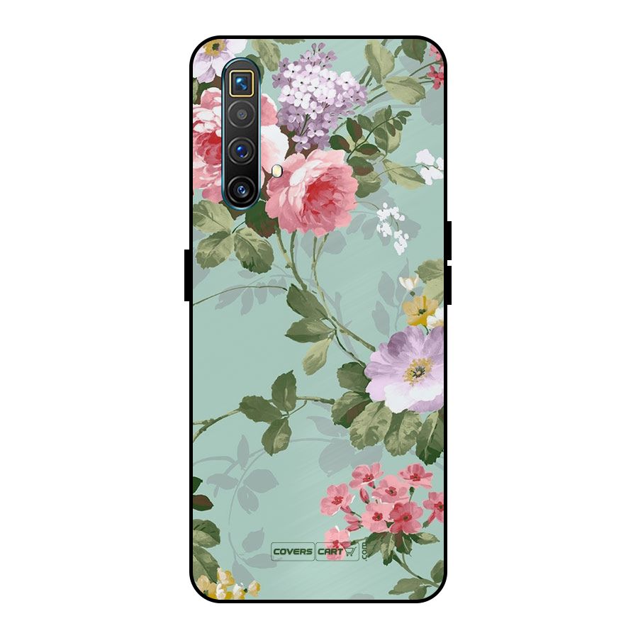 Desinger Floral Metal Back Case for Realme X3 SuperZoom