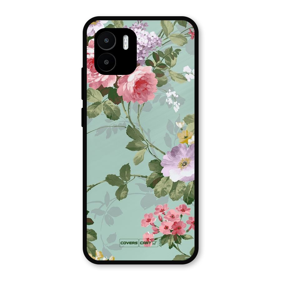 Desinger Floral Metal Back Case for Redmi A2