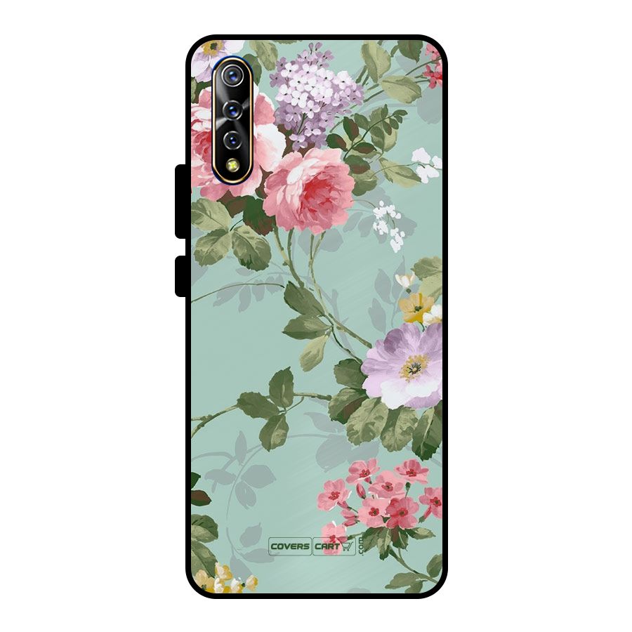 Desinger Floral Metal Back Case for Vivo S1