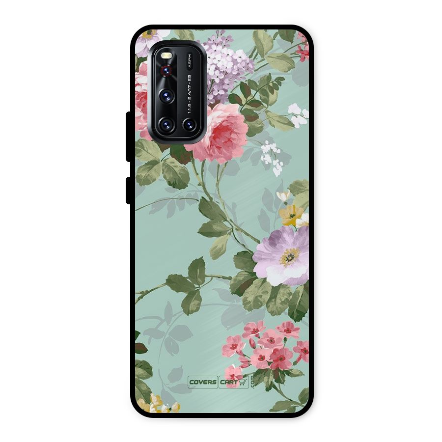 Desinger Floral Metal Back Case for Vivo V19