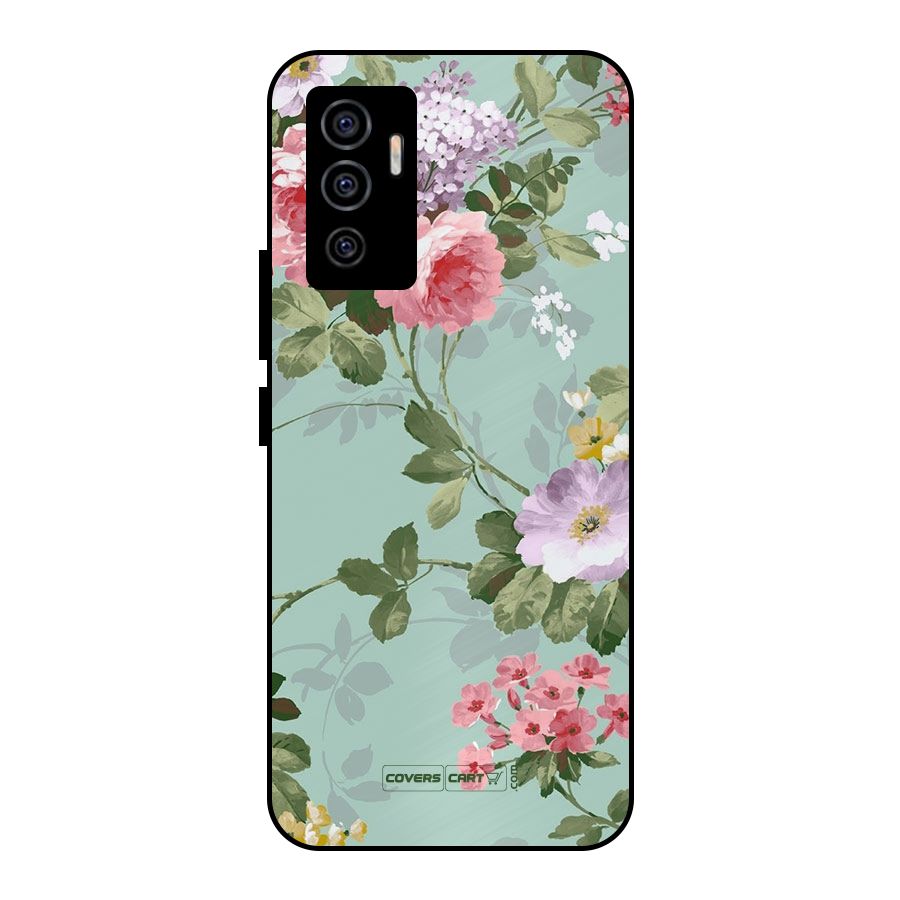 Desinger Floral Metal Back Case for Vivo V23e